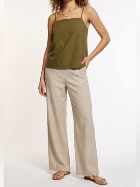 Topshop Green Spaghetti Strap Cami Top Size 8